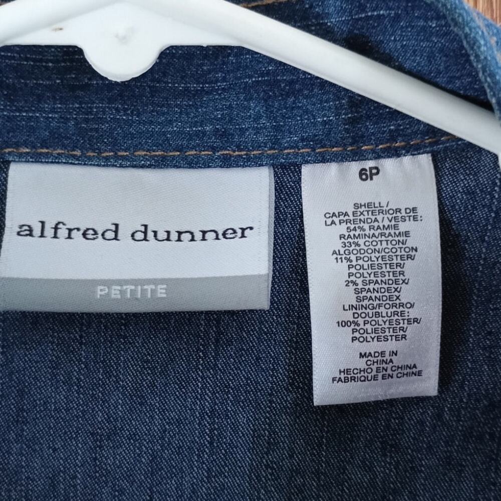 Alfred Dunner Patchwork Jacket Blazer Petite 6 Bo… - image 6